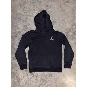 Jordan Essentials Hoodie Boys Large Black Pullover Jumpman Logo Performance